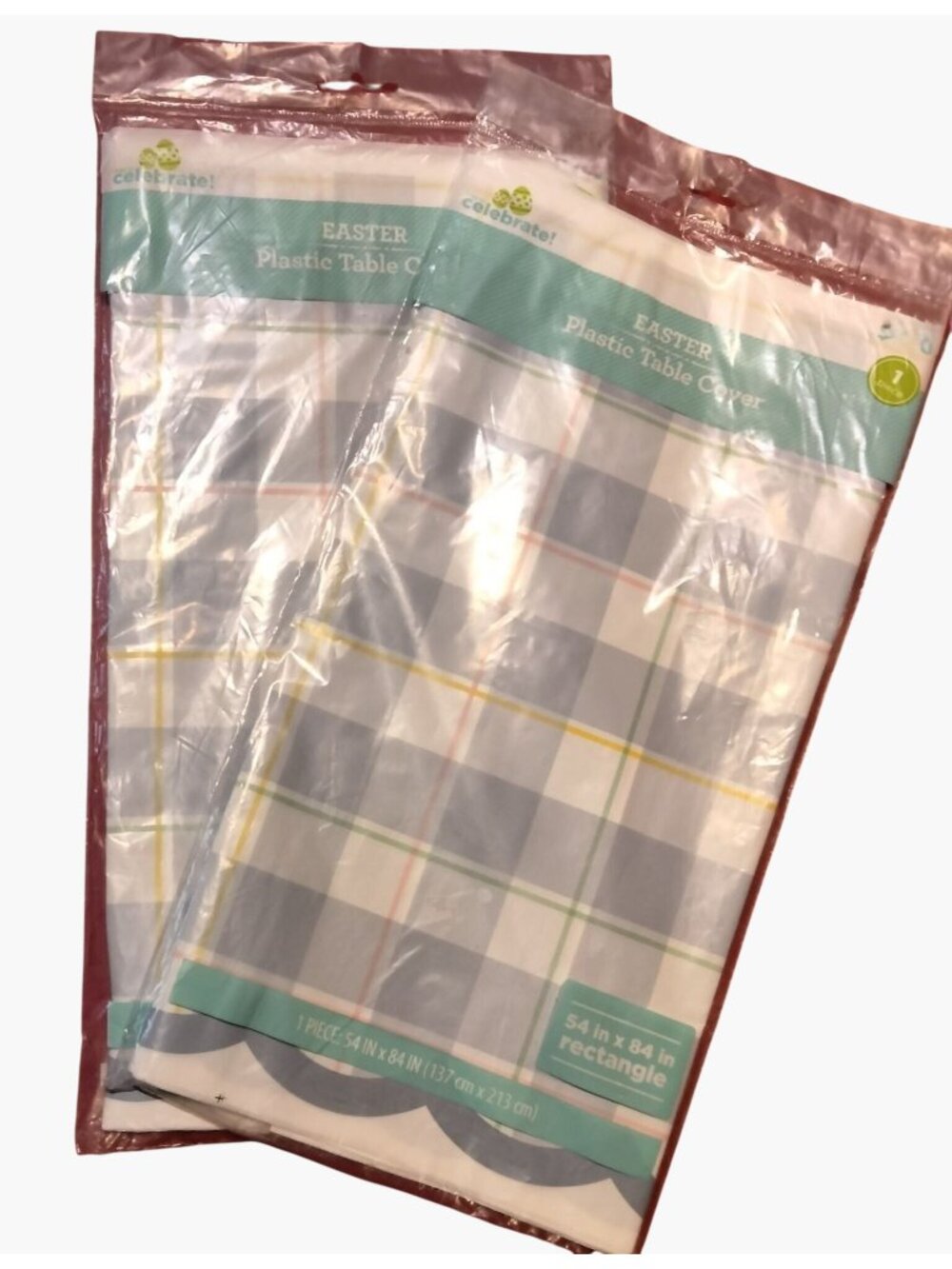 2 Blue Plaid Tablecloths table Cover Party Picnic